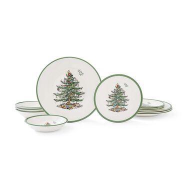 Christmas Tree 12 Piece Dinner Set